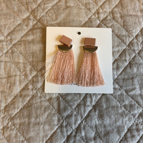 Banana Republic Blush Pink Tassle Earrings - Picture 1 of 2